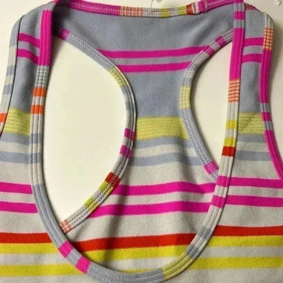 Lululemon Athletica Woman Groovy Stripe Multi Cool Racerback Tank Size Small - Picture 5 of 8
